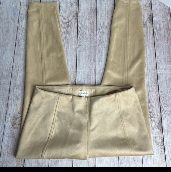 Wonderly Faux Suede Pants Large - Picture 1 of 6
